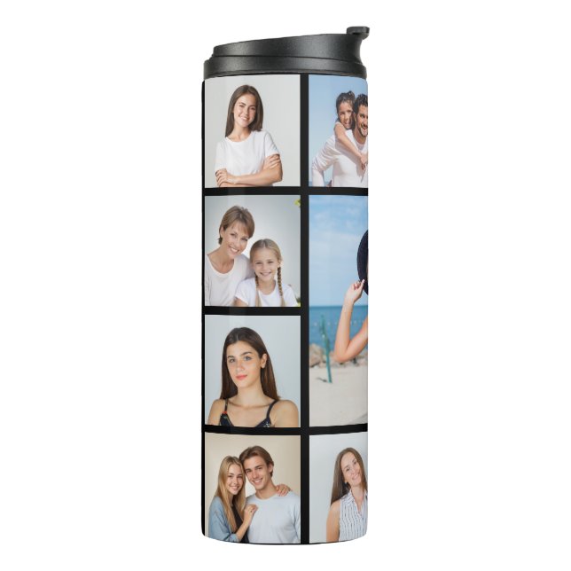 Create Your Own 13 Photo Collage Thermal Tumbler (Rotated Left)
