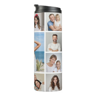 Create Your Own 13 Photo Collage Thermal Tumbler