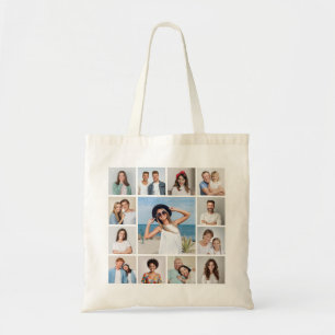 Create Your Own 13 Photo Collage Tote Bag