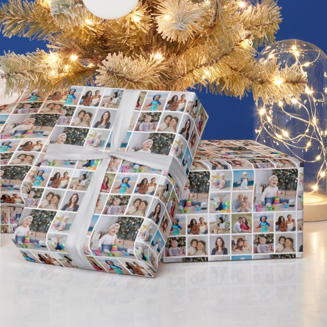 Create Your Own 13 Photo Collage Wrapping Paper (Holidays)