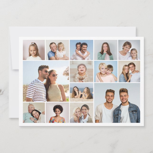 Create Your Own 14 Photo Collage Card (Front)