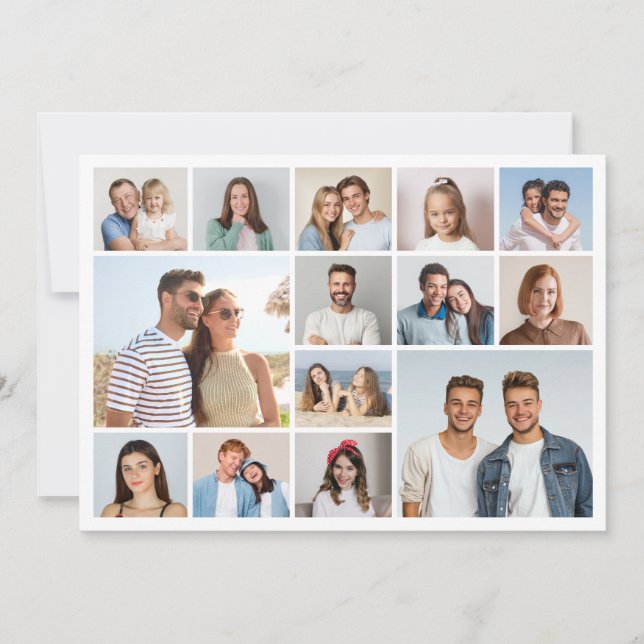 Create Your Own 14 Photo Collage Card (Front)