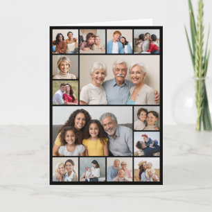 Create Your Own 14 Photo Collage Greeting Card