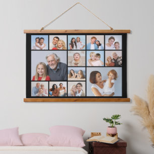 Create Your Own 14 Photo Collage Hanging Tapestry