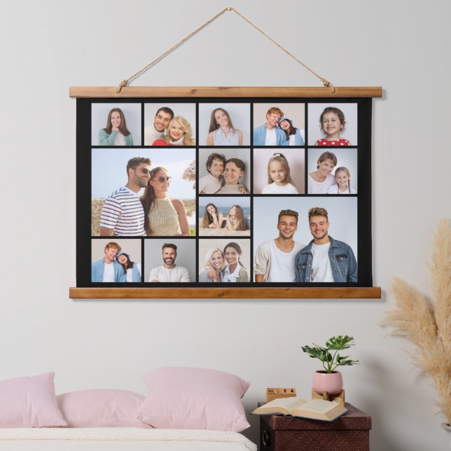 Create Your Own 14 Photo Collage Hanging Tapestry (Bedroom)