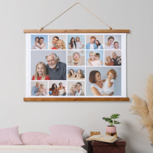 Create Your Own 14 Photo Collage Hanging Tapestry