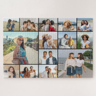 Create Your Own 14 Photo Collage Jigsaw Puzzle