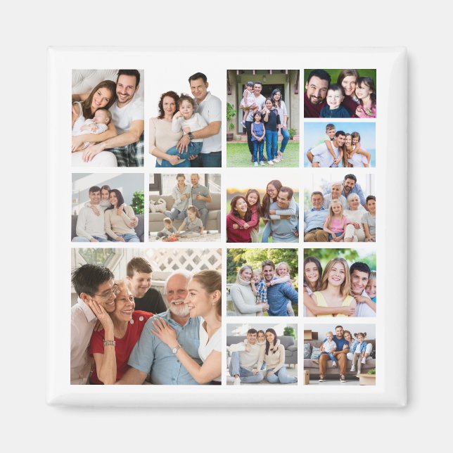 Create Your Own 14 Photo Collage Magnet (Front)