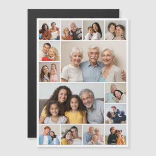 Create Your Own 14 Photo Collage Magnetic Card