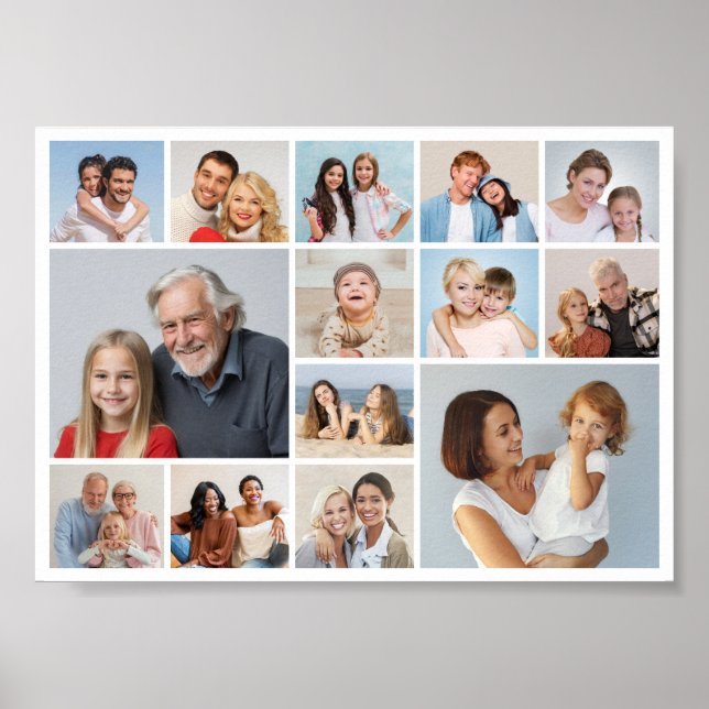 Create Your Own 14 Photo Collage Poster (Front)