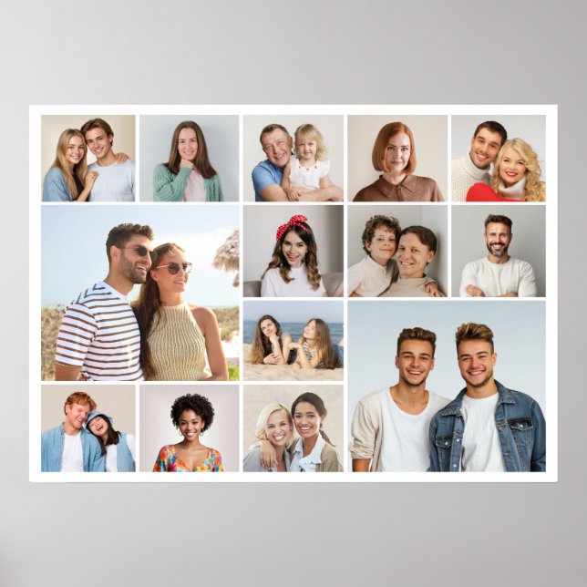 Create Your Own 14 Photo Collage Poster (Front)