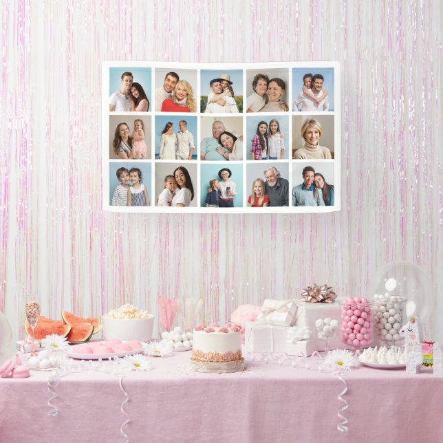 Create Your Own 15 Photo Collage Banner (Party)