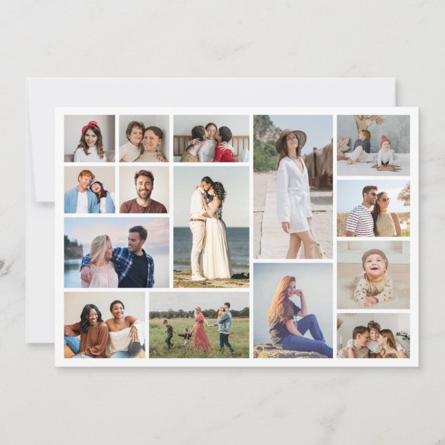 Create Your Own 15 Photo Collage  Card (Front)