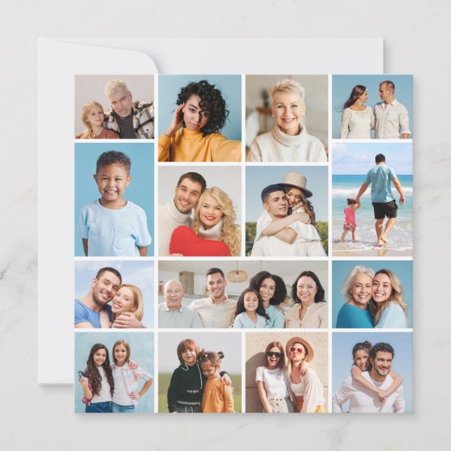 Create Your Own 15 Photo Collage Card (Front)