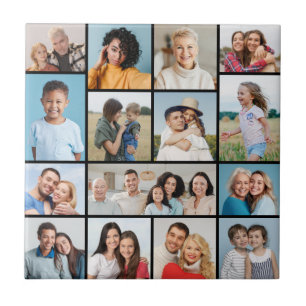 Create Your Own 15 Photo Collage Ceramic Tile