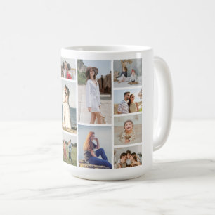 Create Your Own 15 Photo Collage Coffee Mug