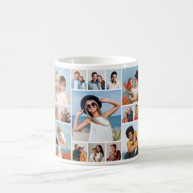 Create Your Own 15 Photo Collage  Coffee Mug (Center)