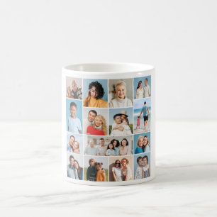 Create Your Own 15 Photo Collage Coffee Mug