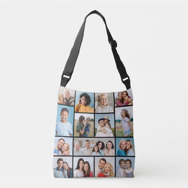 Create Your Own 15 Photo Collage  Crossbody Bag (Front)
