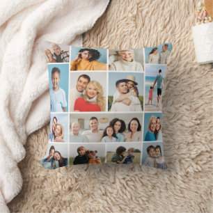 Create Your Own 15 Photo Collage Cushion