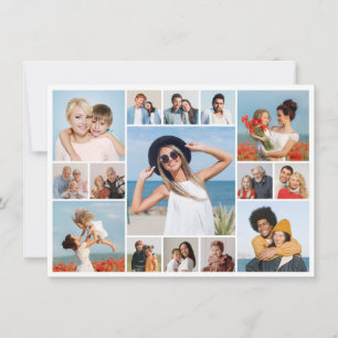 Create Your Own 15 Photo Collage Greeting Card