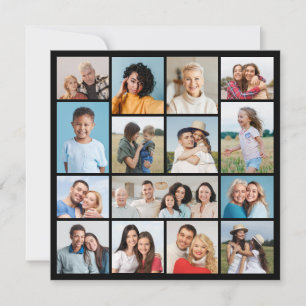 Create Your Own 15 Photo Collage Greeting Card