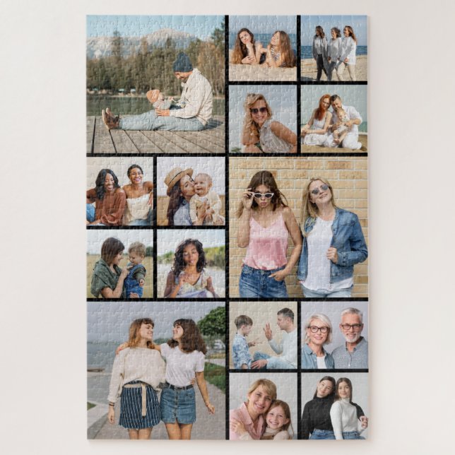 Create Your Own 15 Photo Collage Jigsaw Puzzle (Vertical)