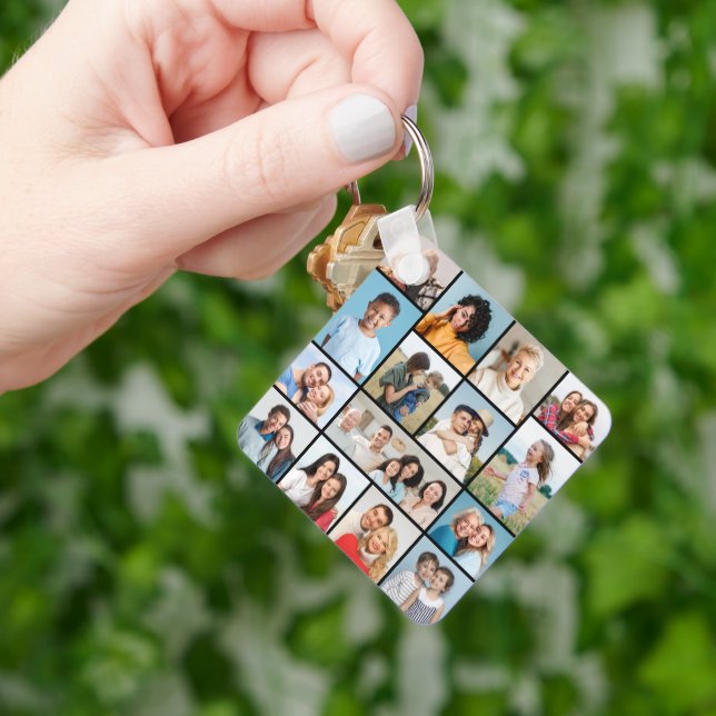 Create Your Own 15 Photo Collage Key Ring (Hand)