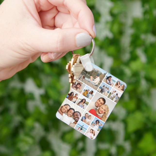 Create Your Own 15 Photo Collage Key Ring (Hand)