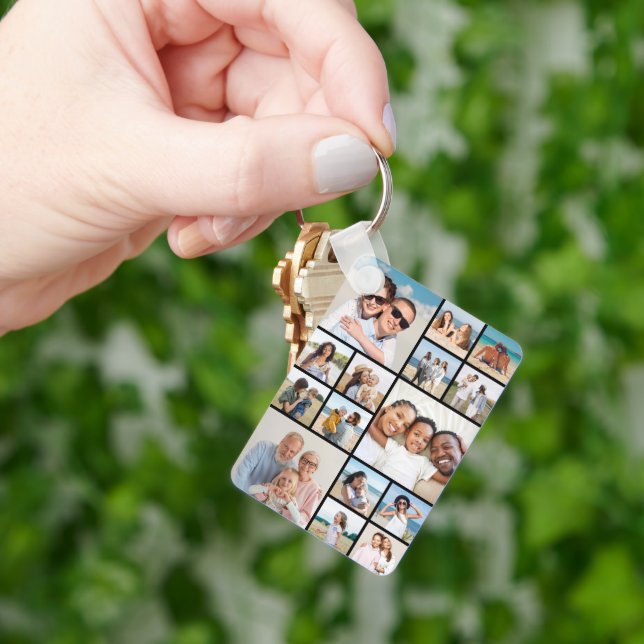 Create Your Own 15 Photo Collage Key Ring (Hand)