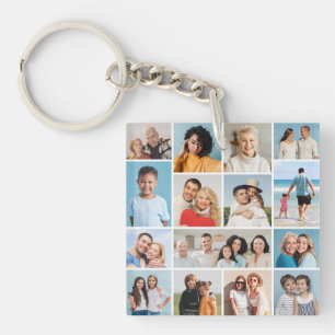 Create Your Own 15 Photo Collage Key Ring