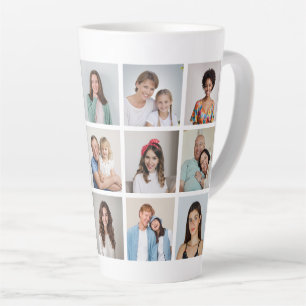 Create Your Own 15 Photo Collage Latte Mug
