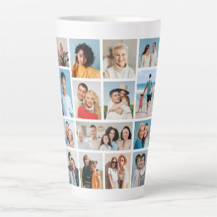 Create Your Own 15 Photo Collage Latte Mug