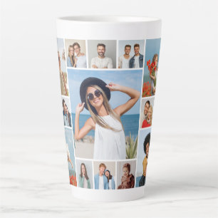 Create Your Own 15 Photo Collage  Latte Mug