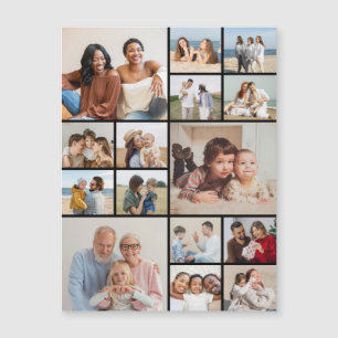 Create Your Own 15 Photo Collage Magnetic Card