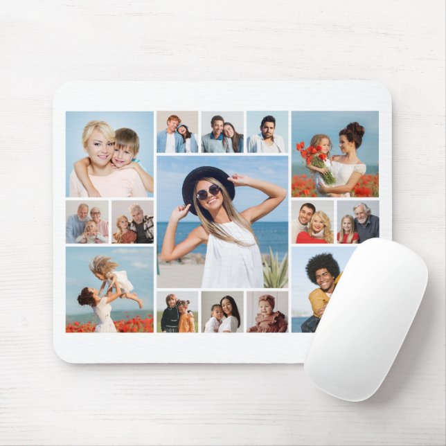 Create Your Own 15 Photo Collage  Mouse Pad (With Mouse)