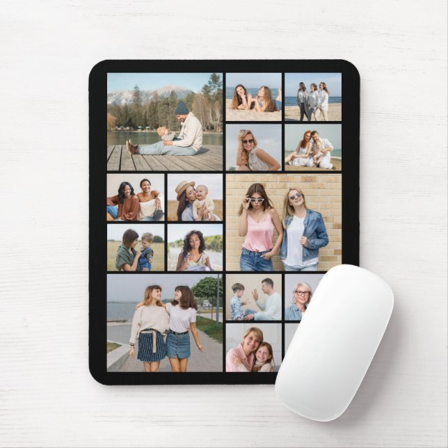 Create Your Own 15 Photo Collage Mouse Pad (With Mouse)