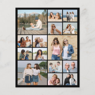 Create Your Own 15 Photo Collage Paper Sheet/Card