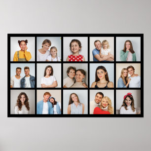 Create Your Own 15 Photo Collage Poster