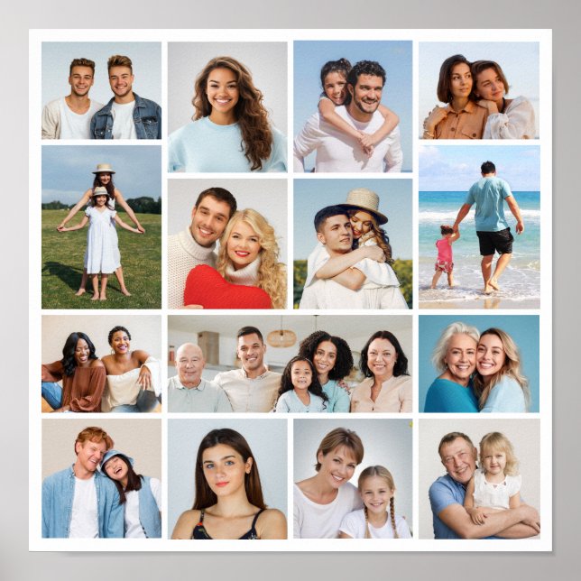 Create Your Own 15 Photo Collage Poster (Front)