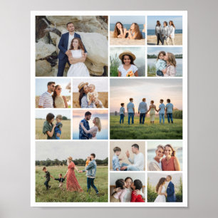 Create Your Own 15 Photo Collage Poster