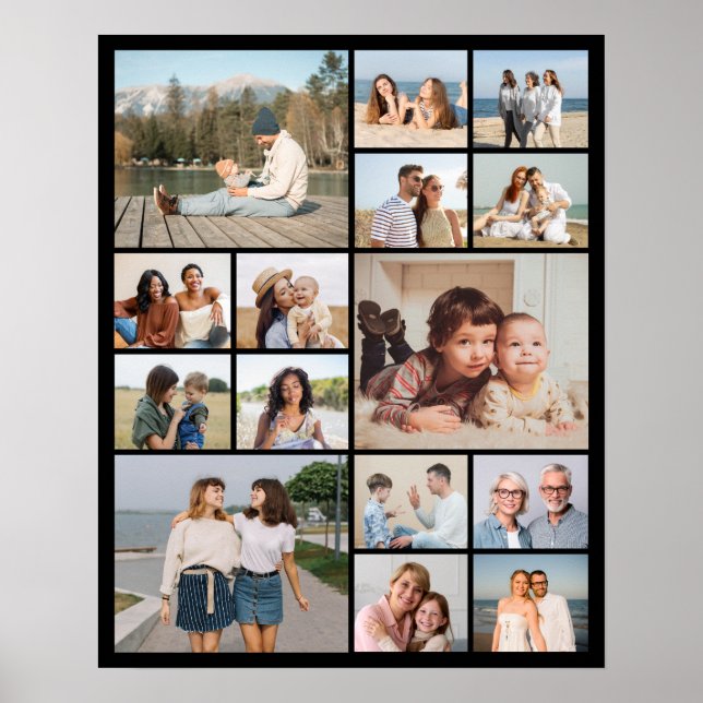 Create Your Own 15 Photo Collage Poster (Front)