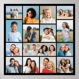 Create Your Own 15 Photo Collage Poster