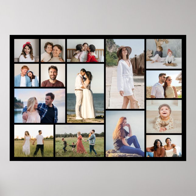 Create Your Own 15 Photo Collage Poster (Front)