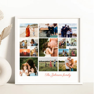 Create Your Own 15 Photo Collage Poster