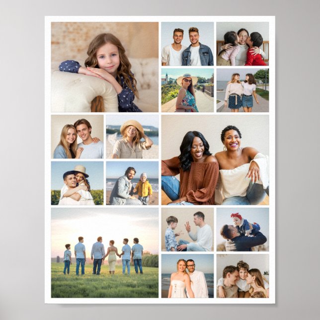 Create Your Own 15 Photo Collage Poster (Front)