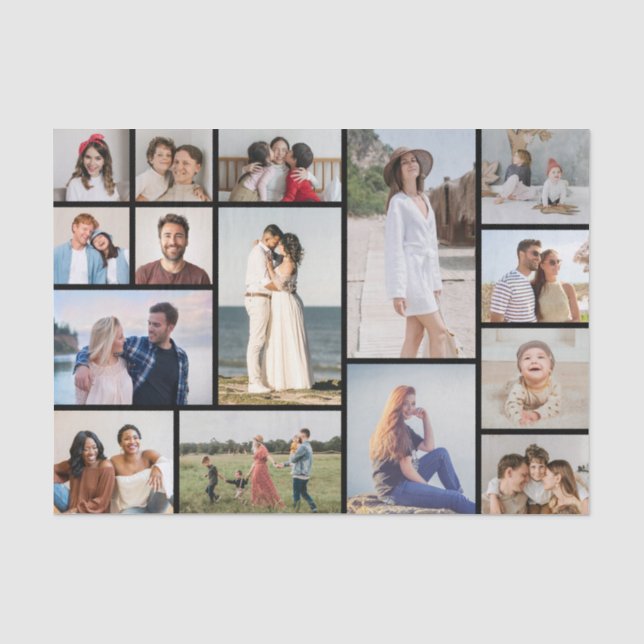 Create Your Own 15 Photo Collage Tissue Paper (Front)