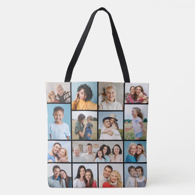 Create Your Own 15 Photo Collage  Tote Bag (Front)