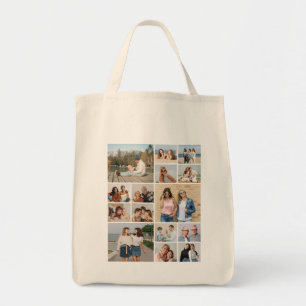 Create Your Own 15 Photo Collage Tote Bag