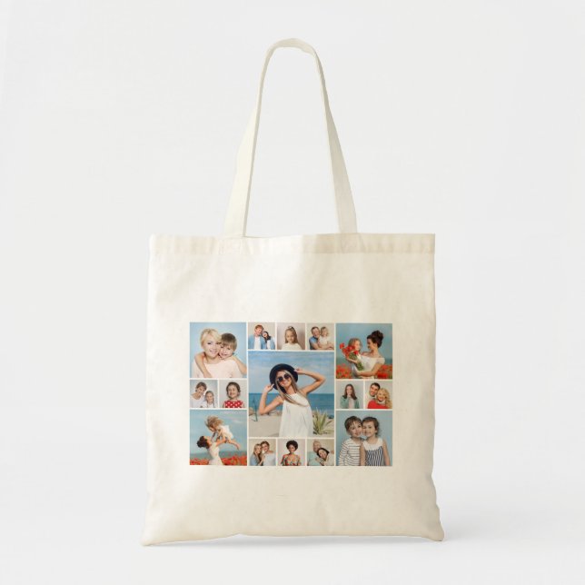 Create Your Own 15 Photo Collage  Tote Bag (Front)